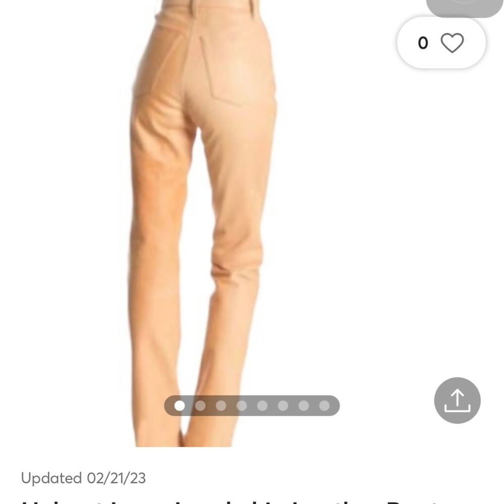 Helmut Lang Lambskin Leather Pants